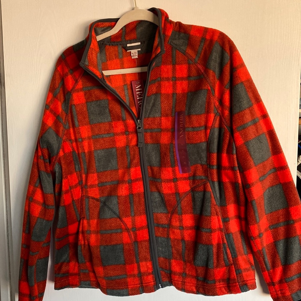 Merona Zip Up Fleece Jacket, XL, new with tags